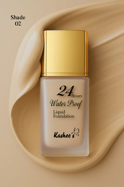 24H Full Coverage Waterproof Liquid Foundation – Long-Lasting, Bridal Finish